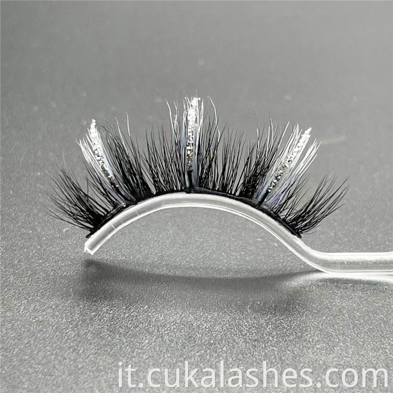 Silver Glitter Eyelashes